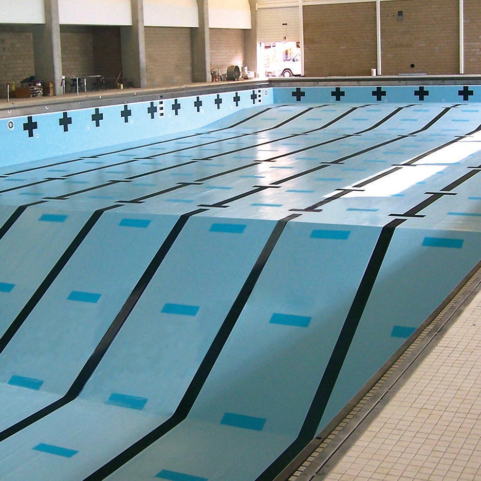 A new 60mil PVC pool membrane in Louisville.